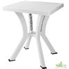 TAVOLO TAVOLINO QUADRATO ESTERNO RESINA 60X60XH70 CM RIGOLETTO ELITE BIANCO