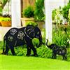 Pali Decorativi Da Giardino in Metallo per Elefante, Confezione Da 2 Statue a Fo