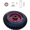 Kmt tools 2 ruote piene carrello carriola ricambio coppia rotelle ruota piena portapacchi