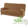 DIVANO 3 POSTI 190x81x90 CM CONTENITORE PRONTO LETTO 1 PIAZZA TESSUTO MATTONE