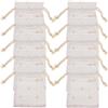 20pcs sacchetti di lino piccoli multifunzionali tela con coulisse sacchetto