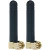 Fohevers Confezione da 2 mini antenna WiFi 2.4G antenna SMA maschio 90 ° gomiti