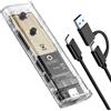 Atshld Case SSD M 2 NVMe Adattatore SSD USB C 10Gbps Case Esterno USB 3.1 Gen 2 per SSD