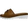 CINZIA SOFT SCARPE DONNA CIABATTE COMFORT BASSE IN VERA PELLE IAF23533 CUOIO