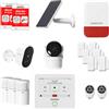 Daewoo Security Allarme Casa Collegata Touch Plus Max - Sistema di Allarme senza Abbonamento con Telecamere HD Interne ed Esterne, Sirena Solare, 6 Sensori Porta e 3 Sensori Movimento