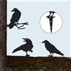 3 pezzi di ornamento in metallo corvo silhouette di uccello nero per