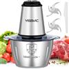 YISSVIC Tritatutto da Cucina Elettrico 2L, 500W, 2 Velocità, 2×4 Lame, Ciotola i