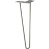 WAGNER Gamba per mobili/Gamba per tavolo/Piede per mobili - HAIRPIN LEG - stile retrò - acciaio rivestito vintage, 12 x 12 x 40 cm, gamba inclinata, con piastra a vite integrata - 12824701