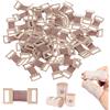 WUSJCOF 50 Clip Elastici per Bende in Metallo Stretch per Fissare Varie (h0b)