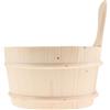 Secchio In Legno Per Sauna Da 4 Litri Con Rivestimento Combinato Set Accessorio