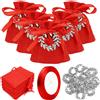 NAEBRO 24pz Sacchetti Confetti Laurea con Corona Alloro In Metallo e 22m Nastro Raso