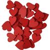 JIHUOO 200 pezzi 2 cm cuori in legno rosso cuore fette dischi decorazioni San