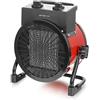 EMERIO - Termoventilatore Power 3000 Watt - Stufa in ceramica - Ventola di riscaldamento elettrica Turbo con protezione contro il surriscaldamento - potente - 2 livelli di calore - per cantiere casa