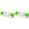 goobay Trasformatore LED 350 mA/20 W/Trasformatore LED per corrente costante/Driver LED sorgente di corrente costante/Trasformatore illuminazione interna/alimentatore luce (Confezione da 2)