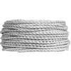 FANTON cavo elettrico tessile colore bianco treccia seta 50mt 3G1,5 filo rivestito in tessuto vintage stile retrò per lampadari applique 93908-50