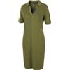 GANT Abito Polo Donna Ribbed Rugger Verde Melange in Lino M