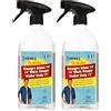 STARWAX THE FABULOUS - Aceto Bianco 14° Spray - Disincrosta - Sgrassa - Lucida - Multiuso - Made in France - 1L (Confezione da 2)