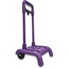 RAYLU PAPER - Carrello porta zaini scuola pieghevole, leggero e resistente con ruote in gomma e maniglia estraibile, carrello per zaini scolastici dimensioni 86 x 27 x 26 cm (Viola)
