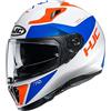 HJC Casco moto i70 TAS MC26H, Bianco/Blu/Oroange, S