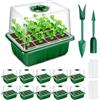 YAUNGEL Vassoi per semi 10 Pack 120 Cells Propagator con coperchi rialzati vassoi per la