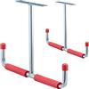 Relaxdays Porta Utensili da Soffitto, 2 Ganci, Fino a 25 kg, Garage e Officina, in Acciaio, HxL: 30x42 cm, Argento Rosso
