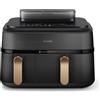 Philips Friggitrice Aria Dualbasket 9L Philips NA552/00 AirFryer Vapore-Aria Combinato