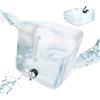 Relaxdays Tanica da Campeggio Pieghevole, in Set da 4, con Rubinetto, Plastica Senza BPA, 20 Litri, Trasparente Nero