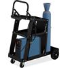 Relaxdays Carrello Officina per Saldatrice, Porta Attrezzi e Bombola a Gas, 3 Ripiani, 88x40x71 cm, Regge 90 kg, Nero