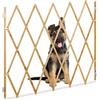Relaxdays Cancelletto di Sicurezza per Cani, Recinzione Allungabile Fino a 130 cm, Alto 87,5-100 cm, in bambù, Naturale
