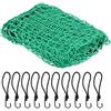 Relaxdays Rete di Copertura per Rimorchio, 2,5 x 3,5 m, 10 Ganci, Segni per Gli Angoli, Corda in Gomma Elastica, Verde