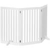 Relaxdays Griglia in Legno, Regolabile, Cancelletto per Cani, Divisorio per Bambini, Camino & Stufa, 91,5x154cm, Bianco