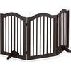 Relaxdays Cancelletto per Animali, HLP: 70x154x30 cm, Barriera Protettiva per Cani e Gatti, Recinzione Scale, Marrone