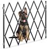Relaxdays Cancelletto di Sicurezza per Cani, Recinzione Allungabile Fino a 130 cm, Alto 87,5-100 cm, in bambù, Nero
