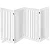 Relaxdays Griglia in Legno, Regolabile, Cancelletto per Cani, Divisorio per Bambini, Camino & Stufa, 91,5x204,5, Bianco