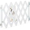 Relaxdays Cancelletto di Sicurezza per Cani, Recinzione Allungabile Fino a 108,5 cm, Alto 47,5-60 cm, in bambù, Bianco