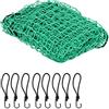 Relaxdays Rete di Copertura per Rimorchio, 2 x 3 m, 8 Ganci, Segni per Gli Angoli, Corda in Gomma Elastica, Verde