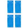 Relaxdays Ghiaccio Gel Termico, Set 4 Sacchetti Multiuso, 12 x 29 cm, Terapia Caldo Freddo, Cuscinetti Refrigeranti, Blu