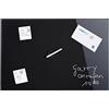 Relaxdays Lavagna Magnetica in Vetro, Scrivibile, Bacheca da Parete, 3 Calamite, Pennarello, HxL: 80 x 50 cm ca., Nera
