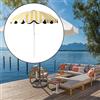 Ombrellone Da Giardino Leggero E Impermeabile con Strisce Gialle E Bianche,