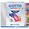 Giotto Supermina Scatola Di Metallo Da 24 Matite A Pastello Colorate 3.8 mm Colori