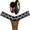 Panthra Stringa Vibratore Tania, Vibratore Indossabile per Donna, Vibratore Telecomandato per Stimolare il Clitoride, Per un Preliminare Emozionante, Leopardato