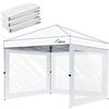ACEPIC Set di 3 Pareti Laterali Trasparenti per Gazebo 3x3m Teli in PVC 8 Mil