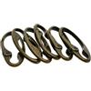 6 pezzi vintage bronzo moschettone ovale a molla con moschettone clip