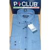 P CLUB by RIONERO P-CLUB RIONERO Camicia uomo manica lunga button down 100% cotone jeans XXL