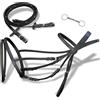 vidaXL Briglie in pelle con redini morso nero per cavallino puledro equitazione vidaXL