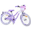 BricoShop24 Bicicletta Bambini 20" Sportiva Viola Cestino Portapacchi Cavalletto