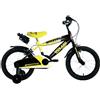 BricoShop24 Bicicletta Bambini 14" Sportiva Giallo Rotelle Removibili Borraccia