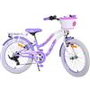 BricoShop24 Bicicletta per Bambini 20" Sportiva Viola Sportiva 7 Marce Cestino