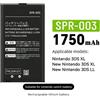 Batteria SPR-003 per Nintendo 3DS XL New 3DS XL 1750mAh 3,7V Ricambio Nuova