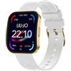 Liu Jo Luxury Smartwatch Donna LIU JO LUXURY VOICE CURVED SWLJ211 Silicone Bianco Gold Dorato